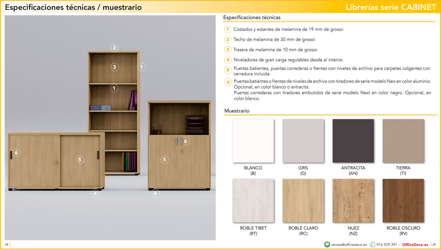 juntasCABINET14 | OfficeDeco Mesas juntas serie Cabinet