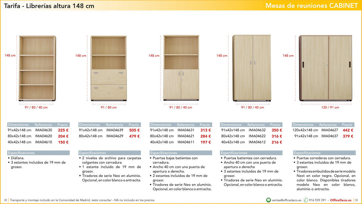 juntasCABINET16 | OfficeDeco Mesas juntas serie Cabinet
