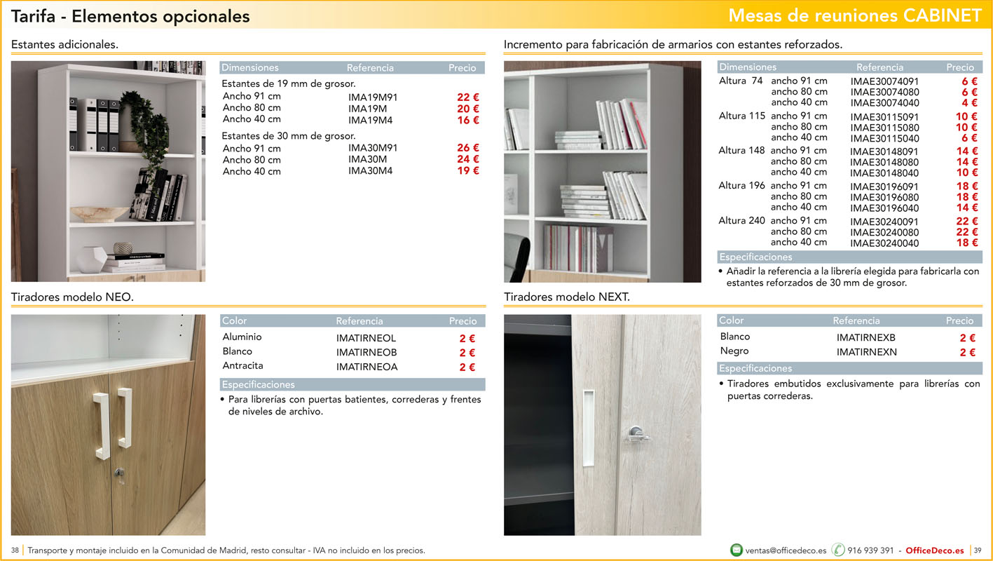 juntasCABINET19 | OfficeDeco Mesas juntas serie Cabinet