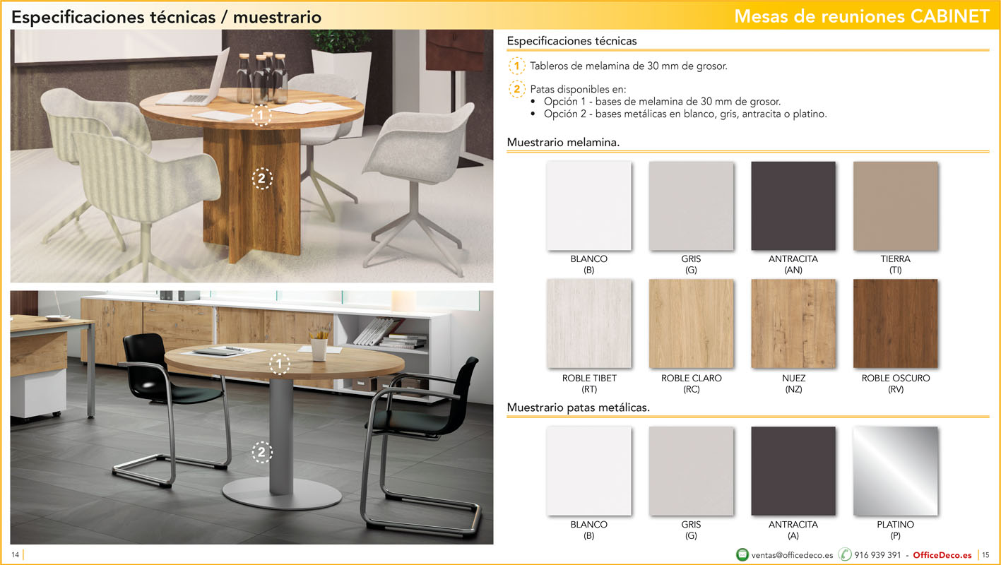 juntasCABINET7 | OfficeDeco Mesas juntas serie Cabinet