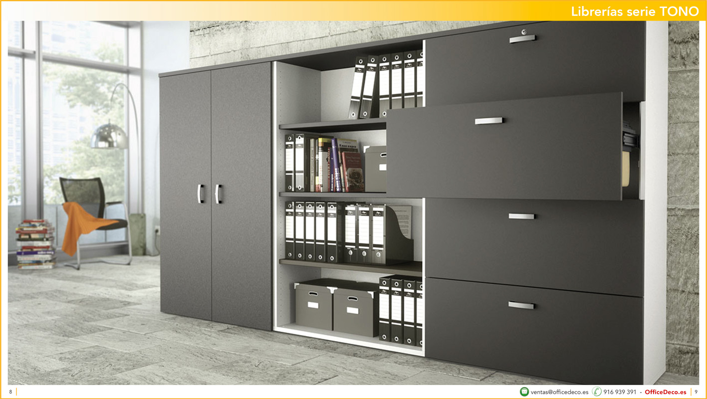 libreriastono4 | OfficeDeco librerías y armarios de oficina serie Tono
