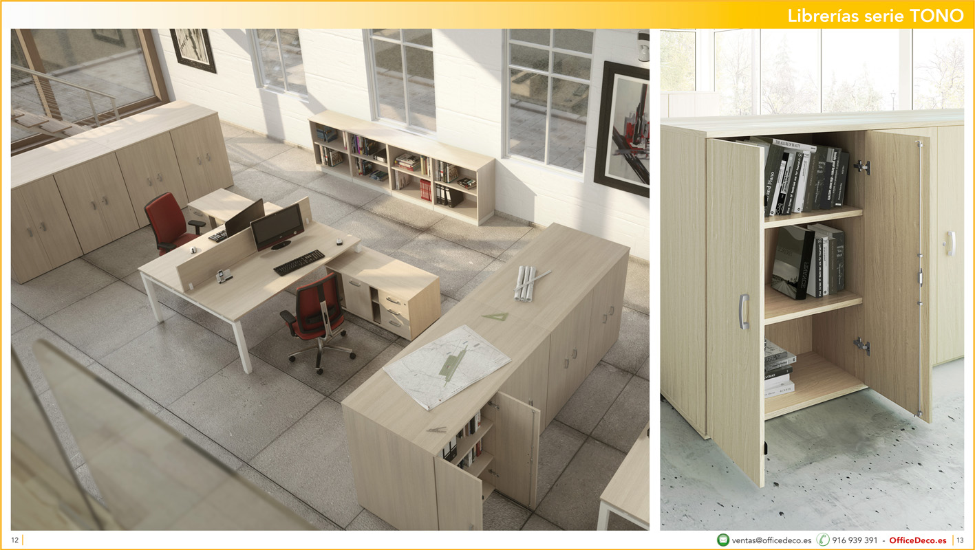libreriastono6 | OfficeDeco librerías y armarios de oficina serie Tono