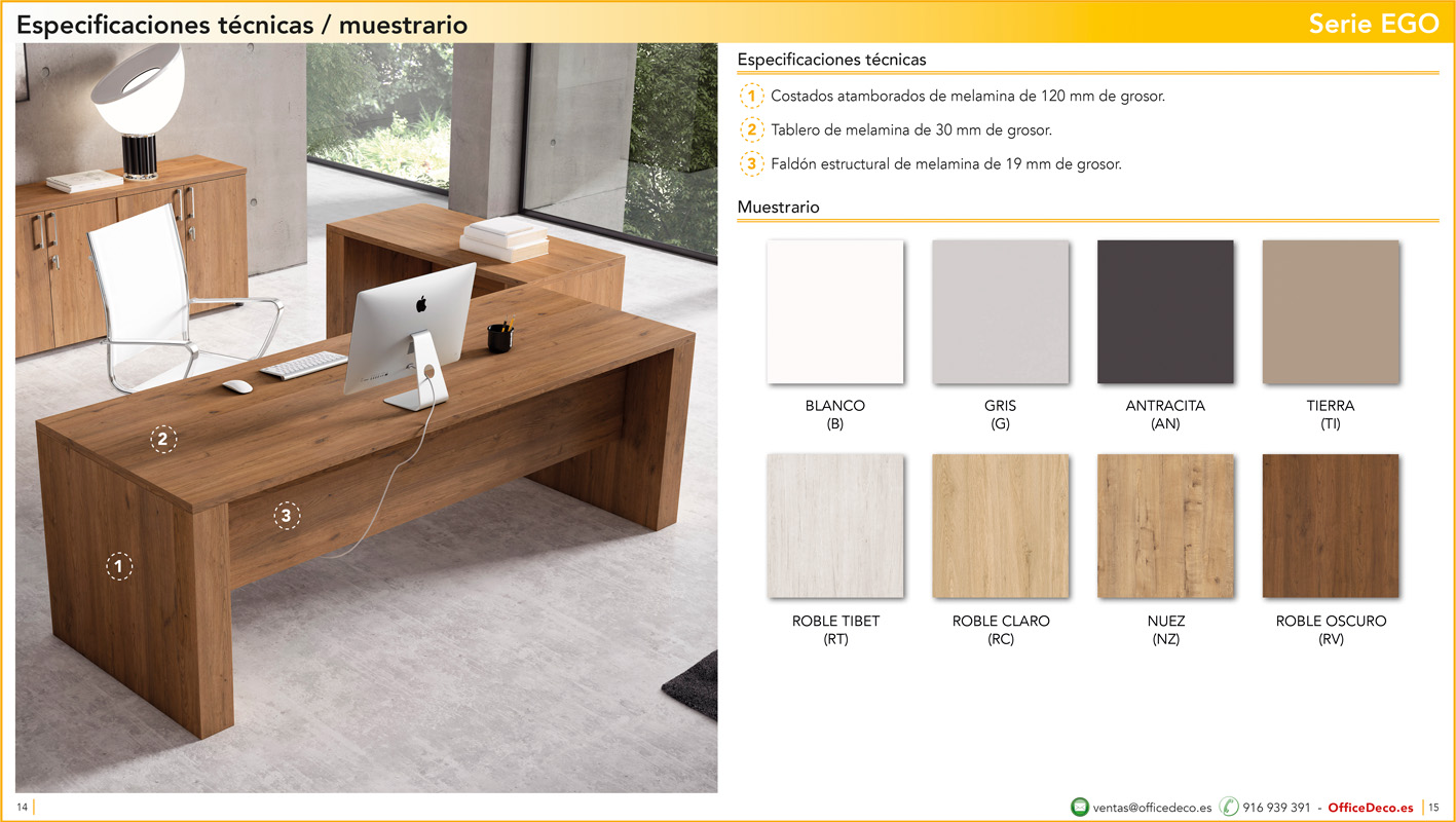 mesasdireccionEGO7 | OfficeDeco Ego - muebles de oficina