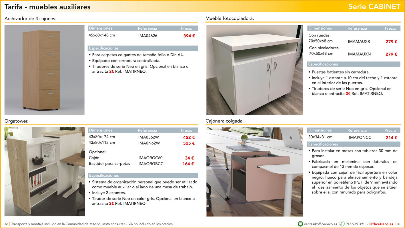 mesasoperativasCABINET16 | OfficeDeco Muebles de oficina serie Cabinet
