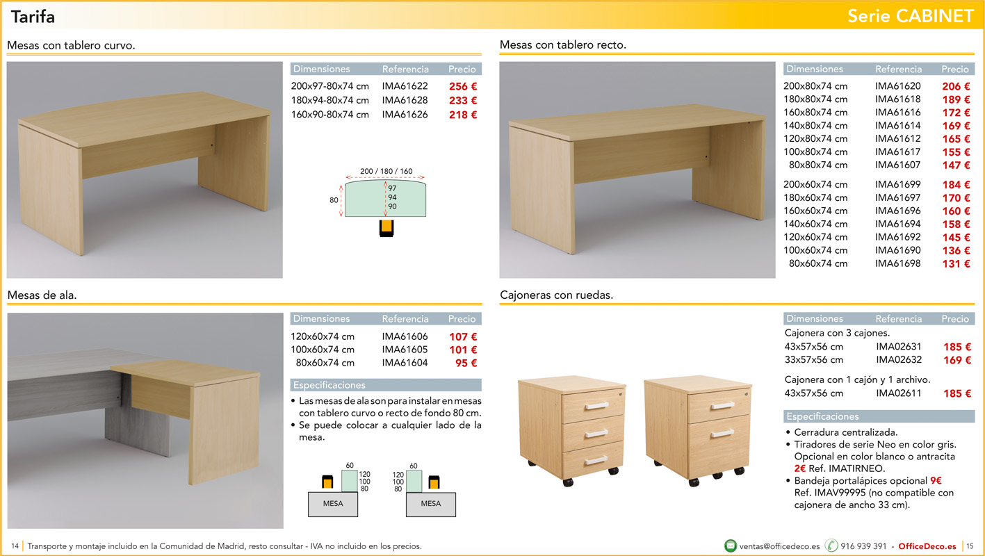 mesasoperativasCABINET7 | OfficeDeco Muebles de oficina serie Cabinet