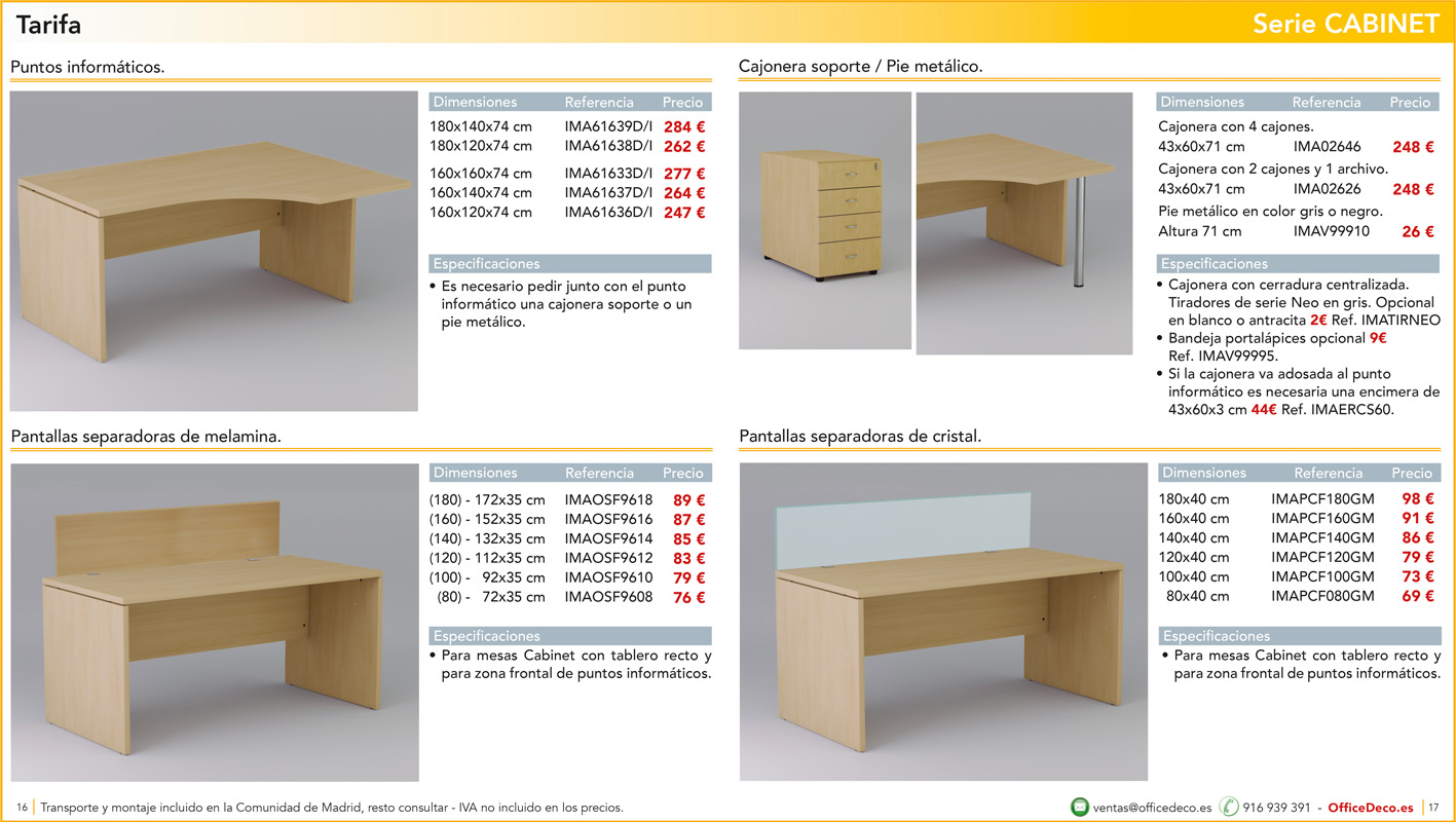 mesasoperativasCABINET8 | OfficeDeco Muebles de oficina serie Cabinet