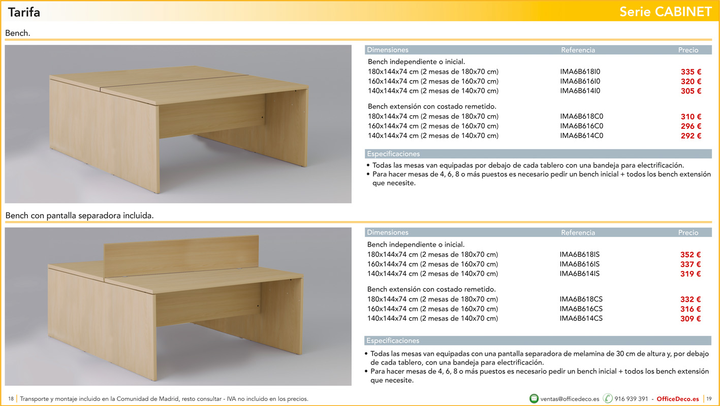 mesasoperativasCABINET9 | OfficeDeco Muebles de oficina serie Cabinet