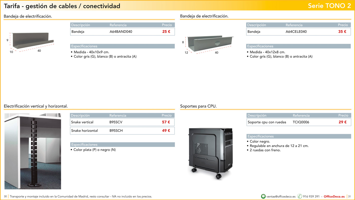 mesasoperativastono215 | OfficeDeco muebles de oficina operativos serie tono 2