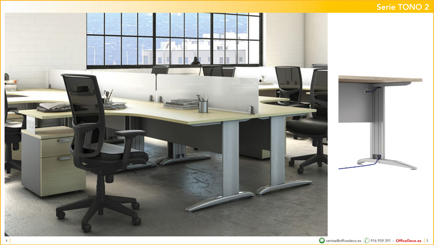 mesasoperativastono22 | OfficeDeco muebles de oficina operativos serie tono 2