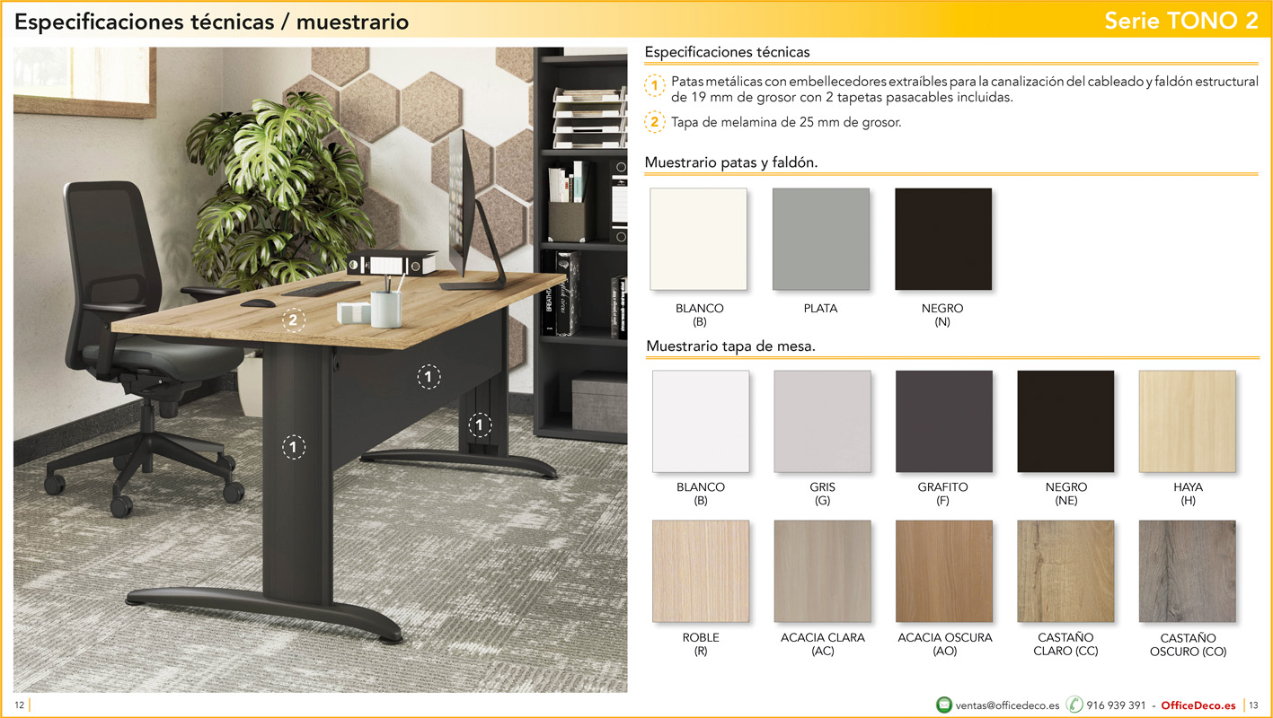 mesasoperativastono26 | OfficeDeco muebles de oficina operativos serie tono 2
