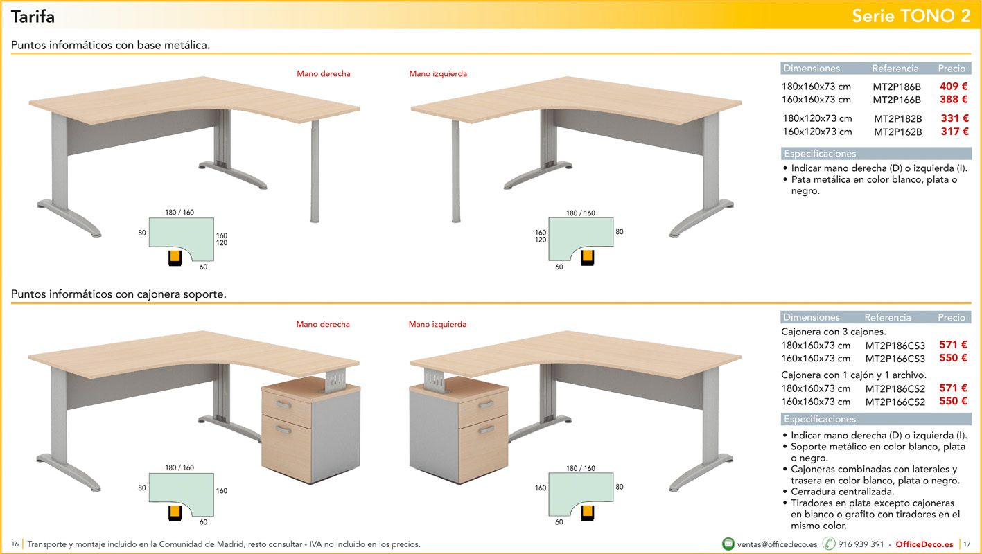 mesasoperativastono28 | OfficeDeco muebles de oficina operativos serie tono 2