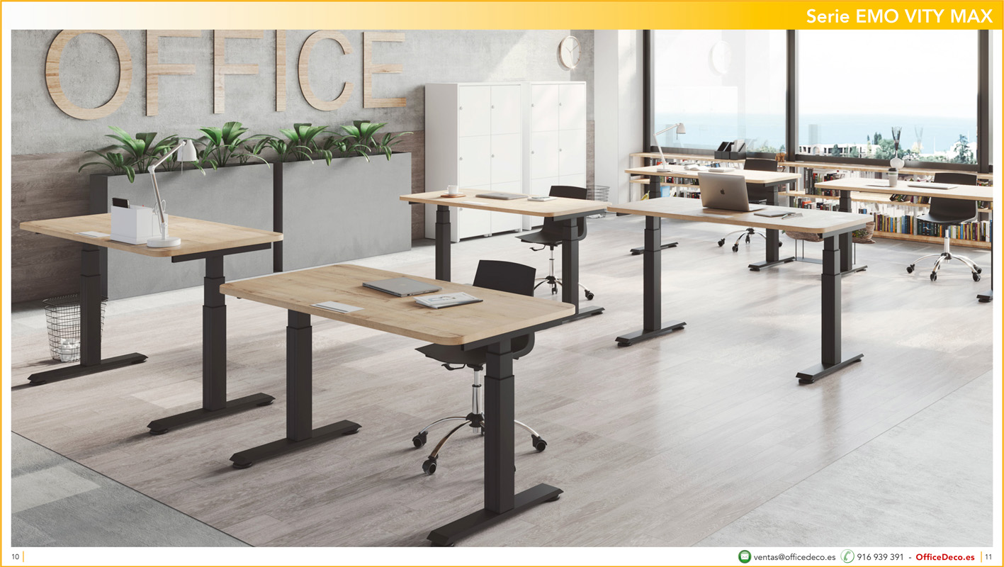 mesasregulableselectricaEMOVITY5 | OfficeDeco Emo Vity. Mesas regulables
