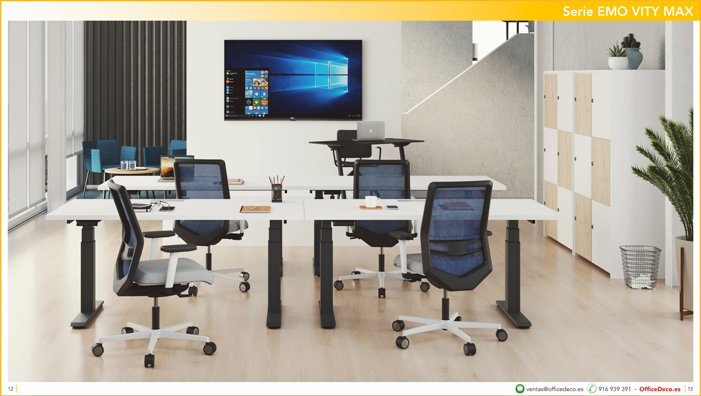 mesasregulableselectricaEMOVITY6 | OfficeDeco Emo Vity. Mesas regulables