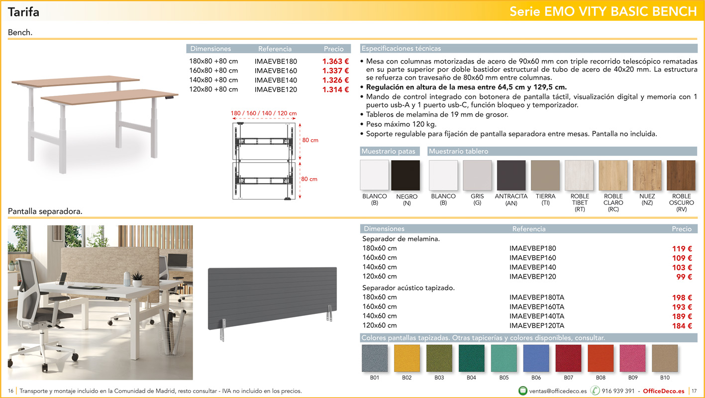 mesasregulableselectricaEMOVITY8 | OfficeDeco Emo Vity. Mesas regulables