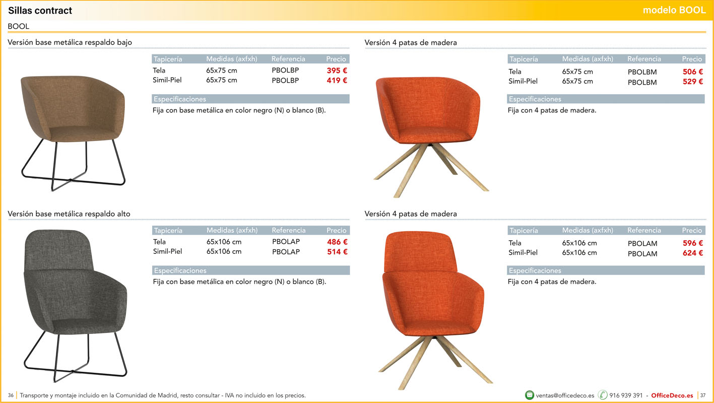 sillascontract18 | OfficeDeco Sillas de oficina Contract