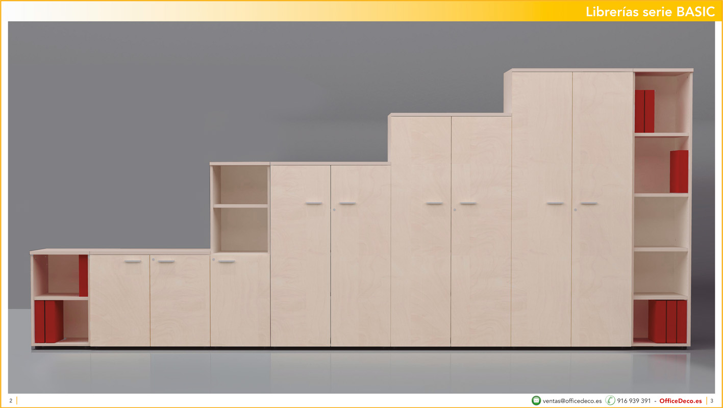 libreriasbasic1 | OfficeDeco Librerías de oficina serie Basic