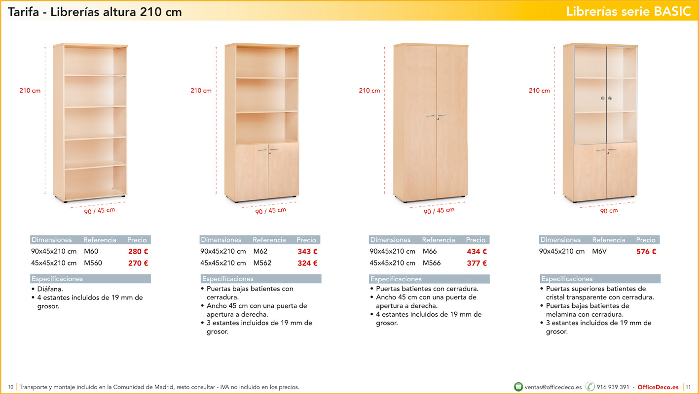 libreriasbasic5 | OfficeDeco Librerías de oficina serie Basic