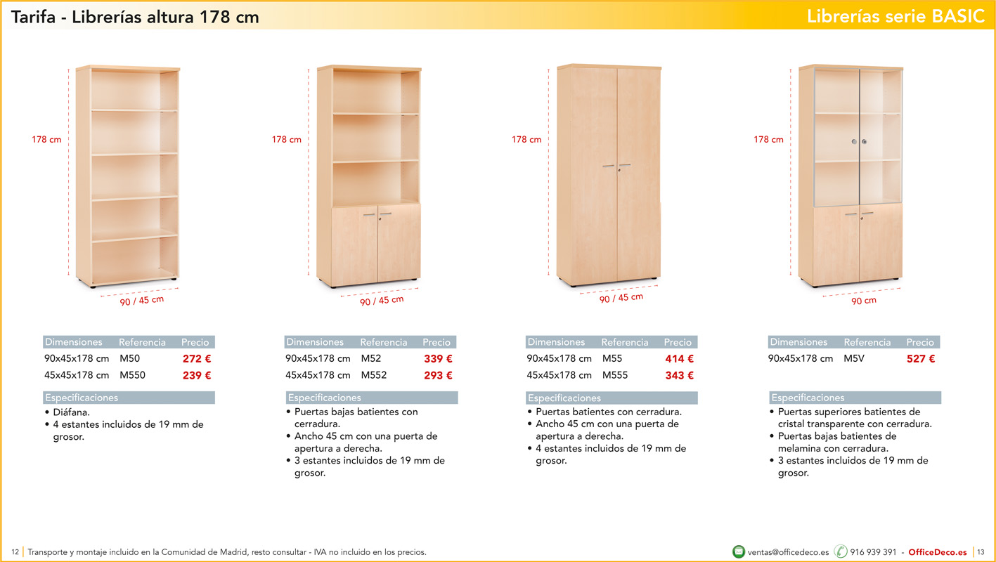 libreriasbasic6 | OfficeDeco Librerías de oficina serie Basic