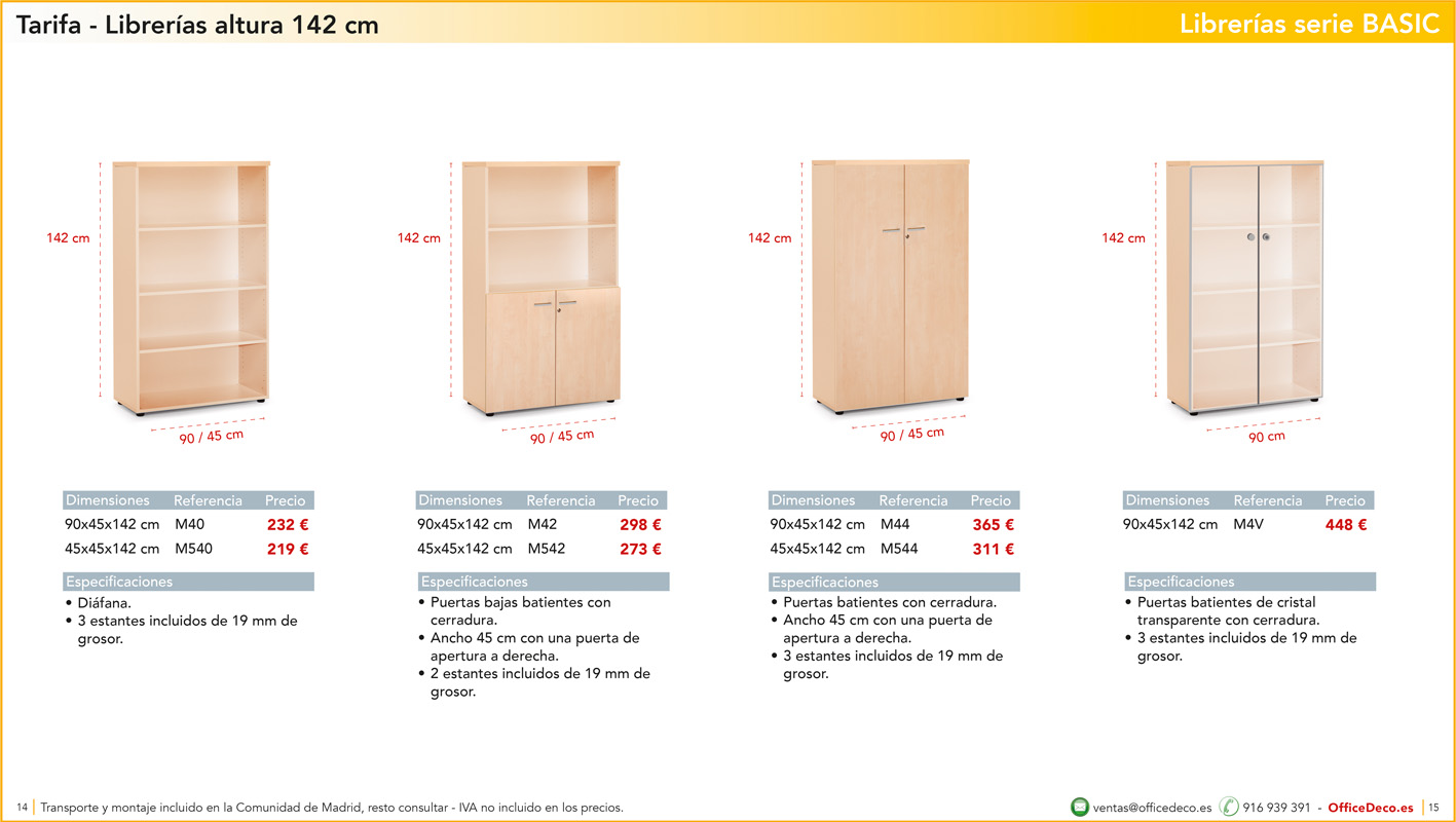 libreriasbasic7 | OfficeDeco Librerías de oficina serie Basic