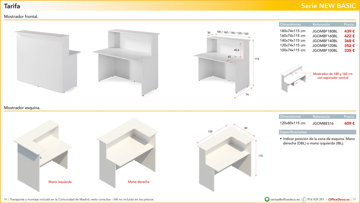 mostradoresNEWBASIC5 | OfficeDeco Mostradores y recepciones serie New Basic