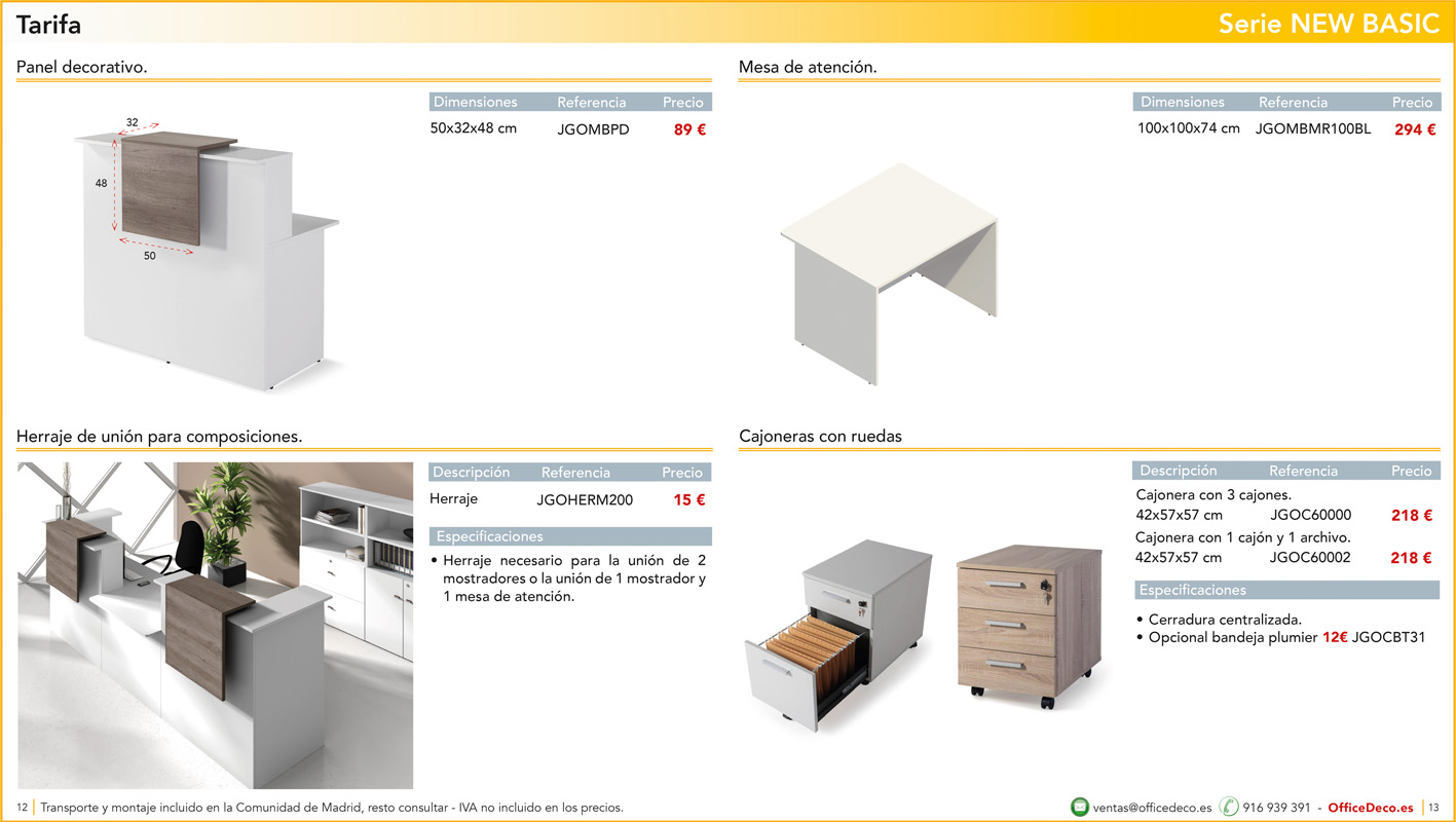 mostradoresNEWBASIC6 | OfficeDeco Mostradores y recepciones serie New Basic