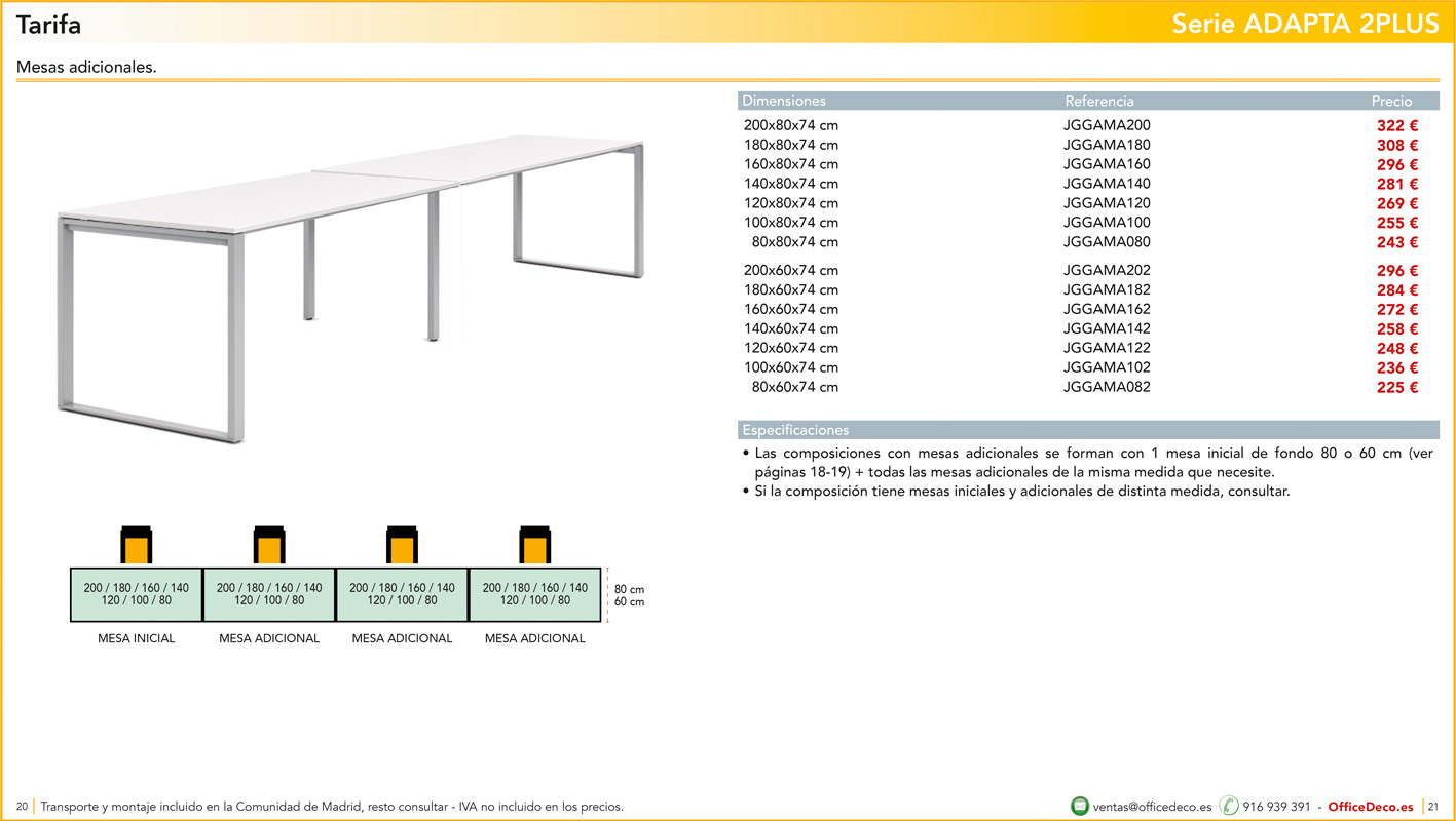 operativosadapta2plus10 | OfficeDeco mesas de oficina adapta plus 2