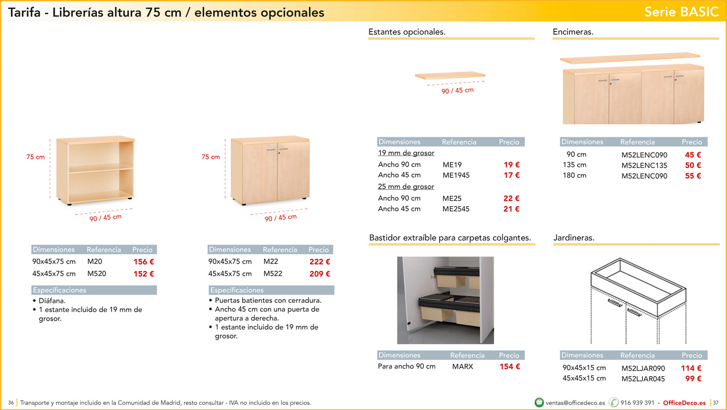 operativosbasic18 | OfficeDeco Muebles de oficina operativos serie basic