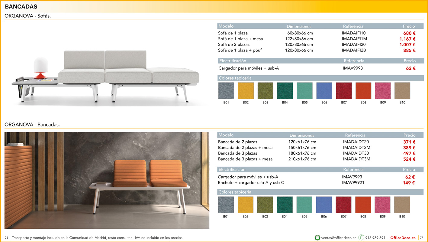 bancadas13 | OfficeDeco Bancadas salas de espera