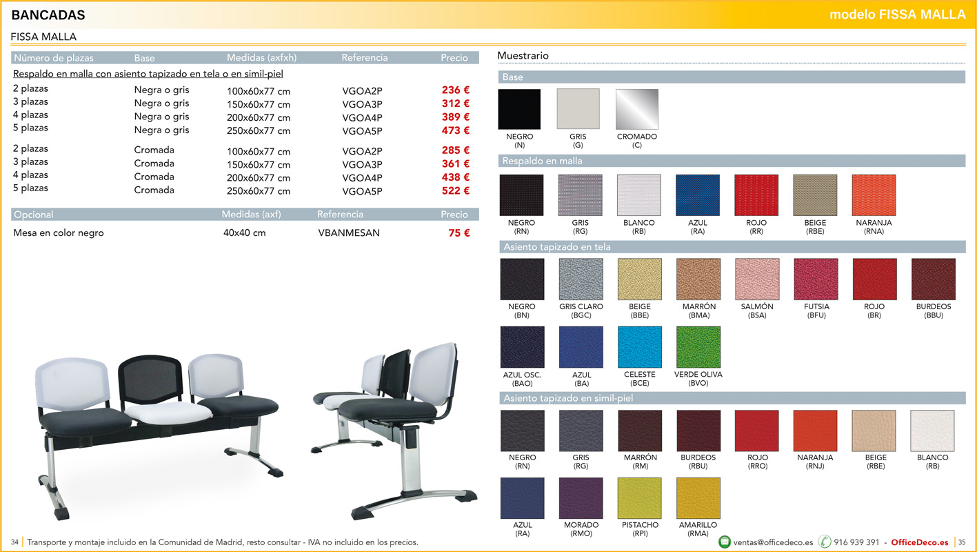 bancadas17 | OfficeDeco Bancadas salas de espera