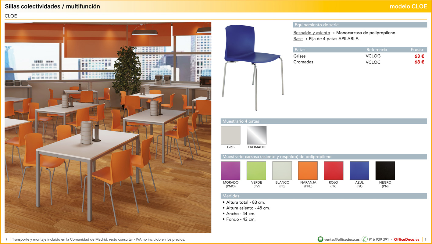 colectividades1 | OfficeDeco Sillas multifunción y colectividades