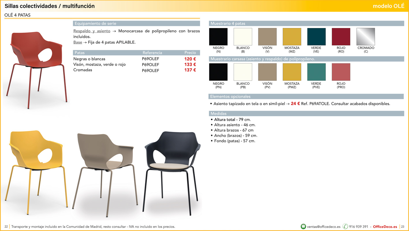colectividades11 | OfficeDeco Sillas multifunción y colectividades