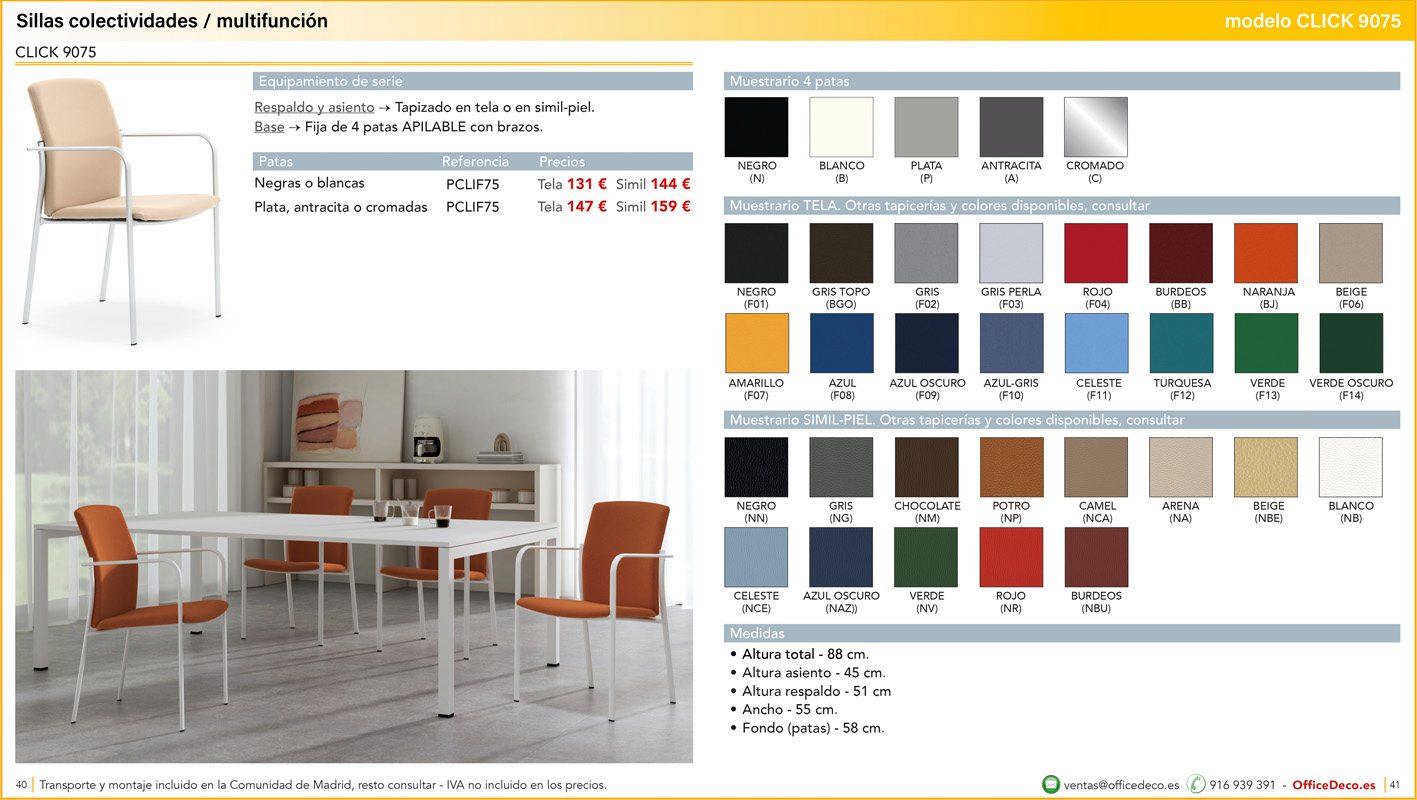 colectividades20 | OfficeDeco Sillas multifunción y colectividades