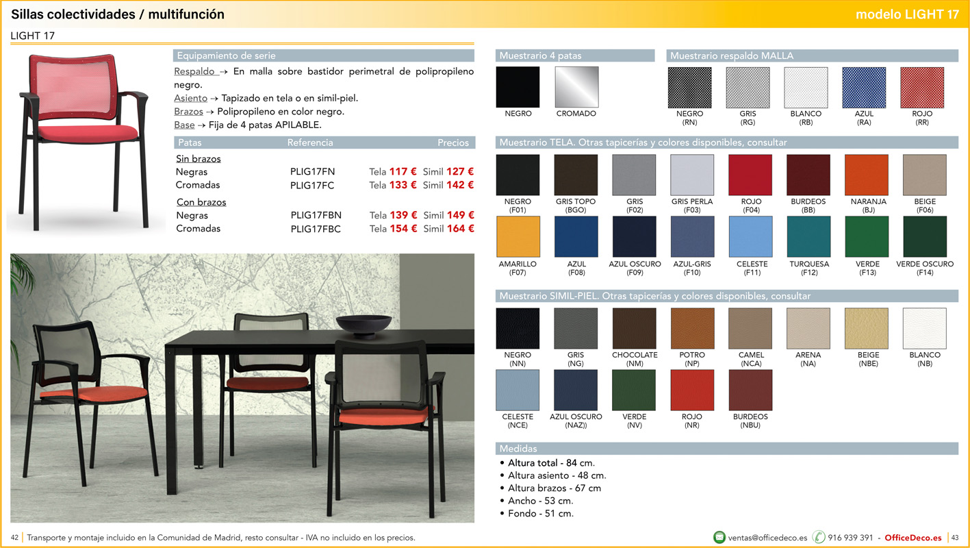colectividades21 | OfficeDeco Sillas multifunción y colectividades