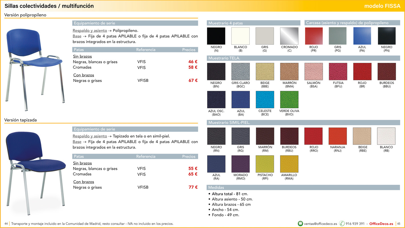 colectividades22 | OfficeDeco Sillas multifunción y colectividades