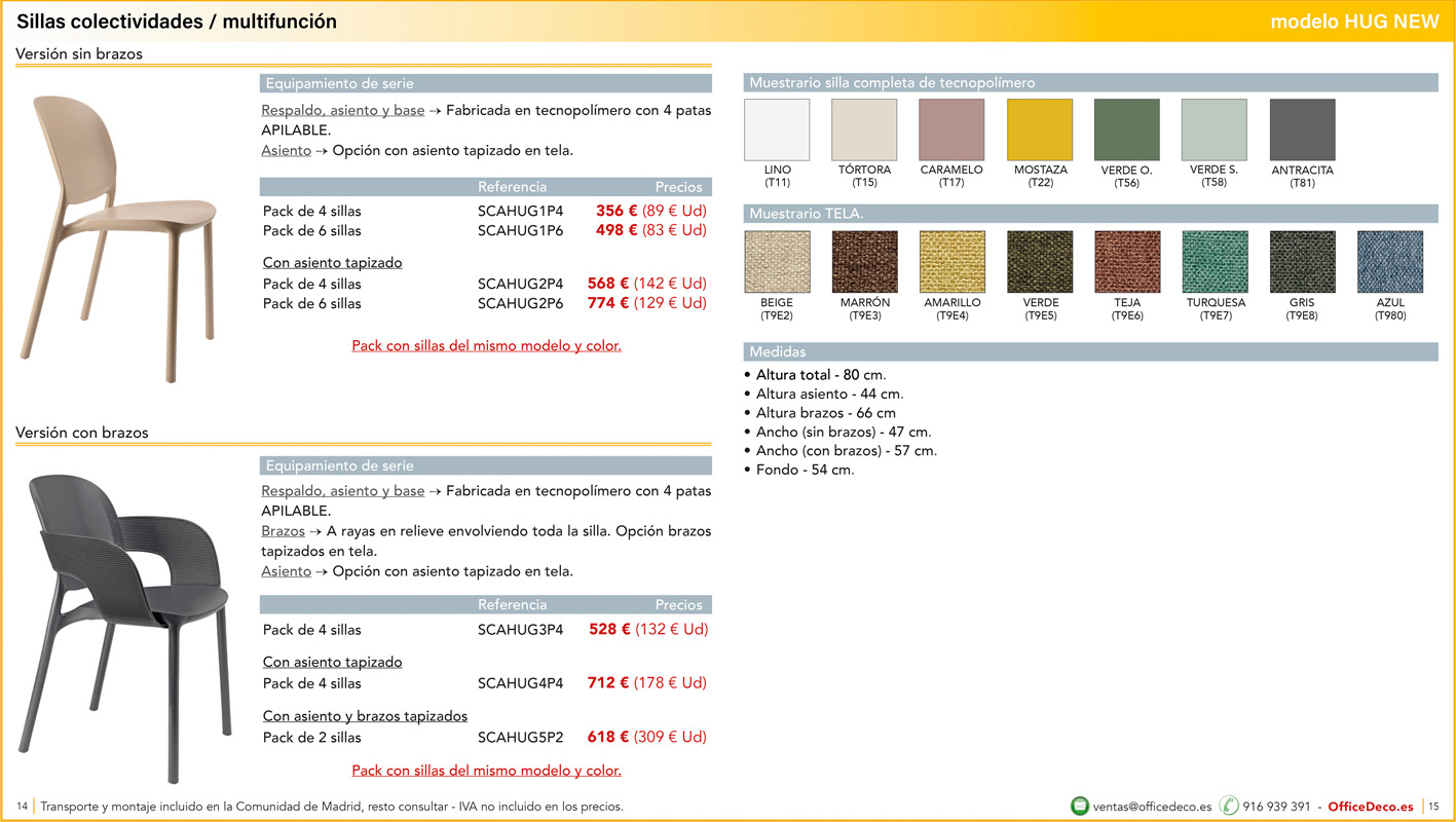colectividades7 | OfficeDeco Sillas multifunción y colectividades