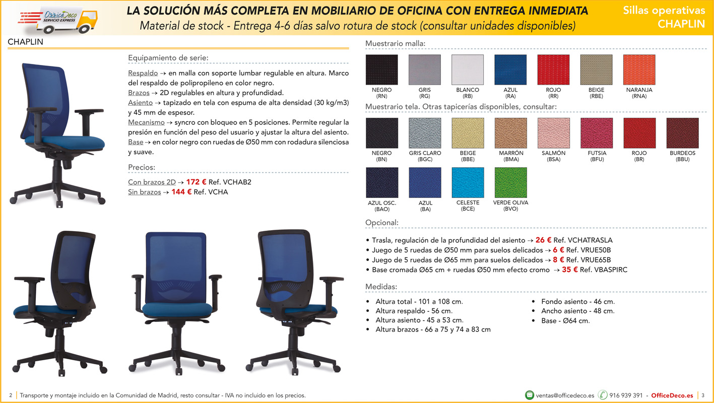 servicio express sillas 1 | OfficeDeco Sillas de oficina entrega inmediata