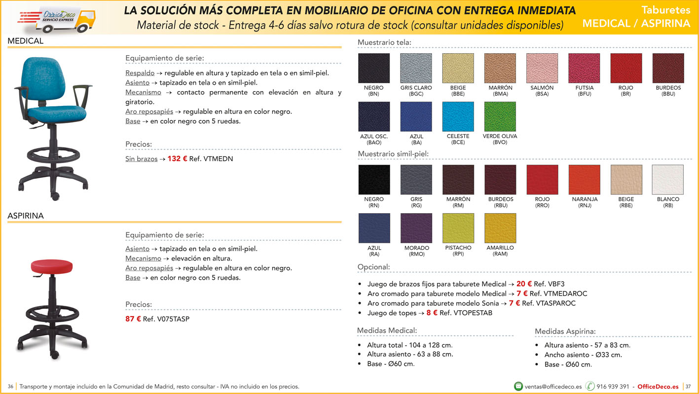 servicio express sillas 18 | OfficeDeco Sillas de oficina entrega inmediata