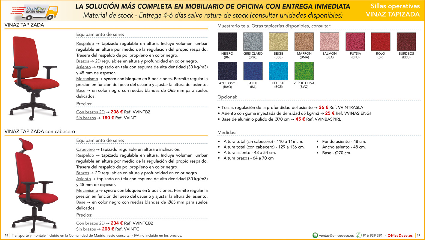 servicio express sillas 9 | OfficeDeco Sillas de oficina entrega inmediata
