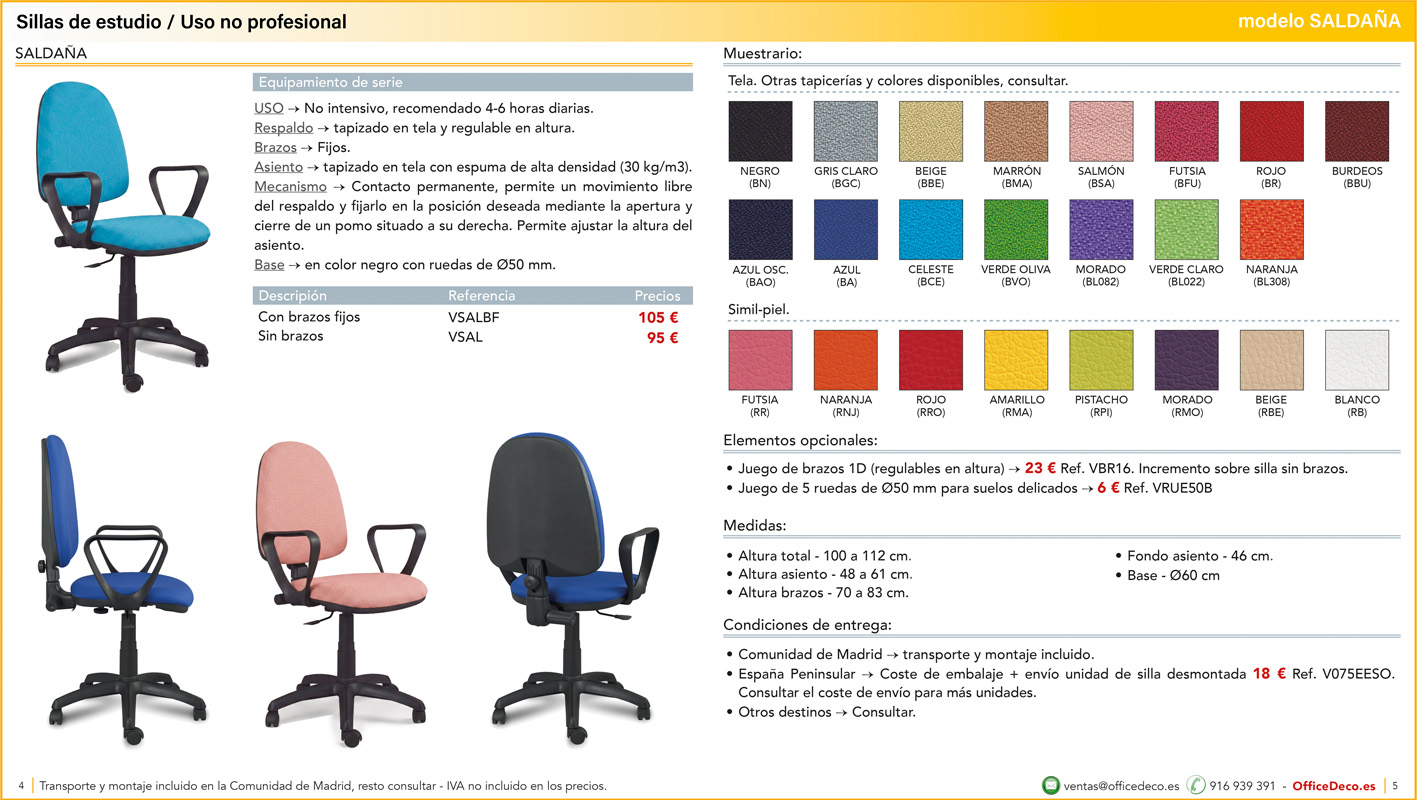 sillasdeestudio2 | OfficeDeco Sillas de Estudio