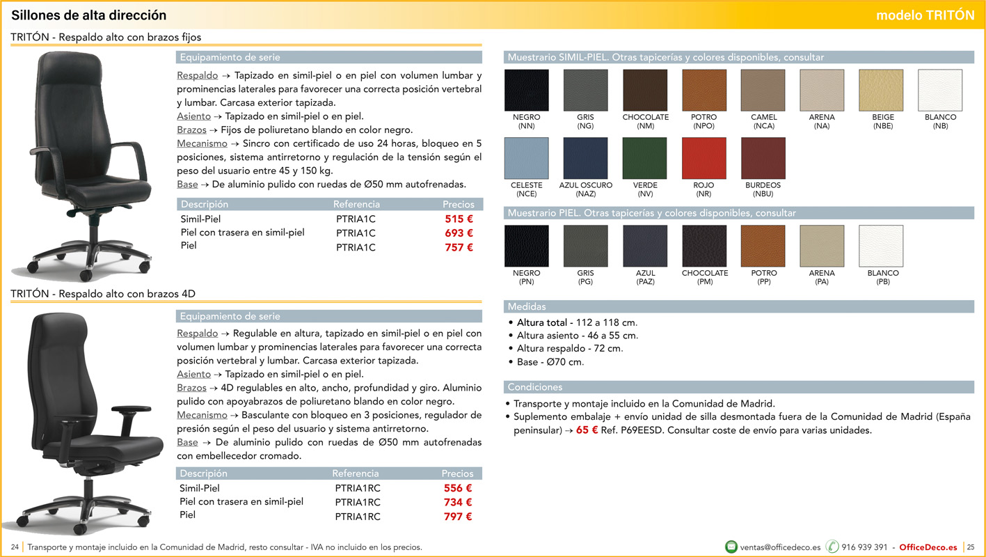 silleriaaltadireccion12 | OfficeDeco Sillones de oficina de alta dirección