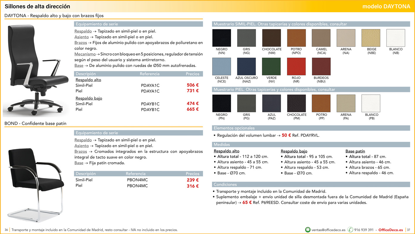 silleriaaltadireccion18 | OfficeDeco Sillones de oficina de alta dirección