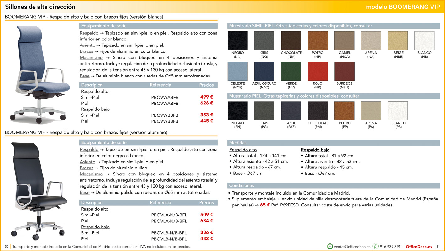 silleriaaltadireccion25 | OfficeDeco Sillones de oficina de alta dirección